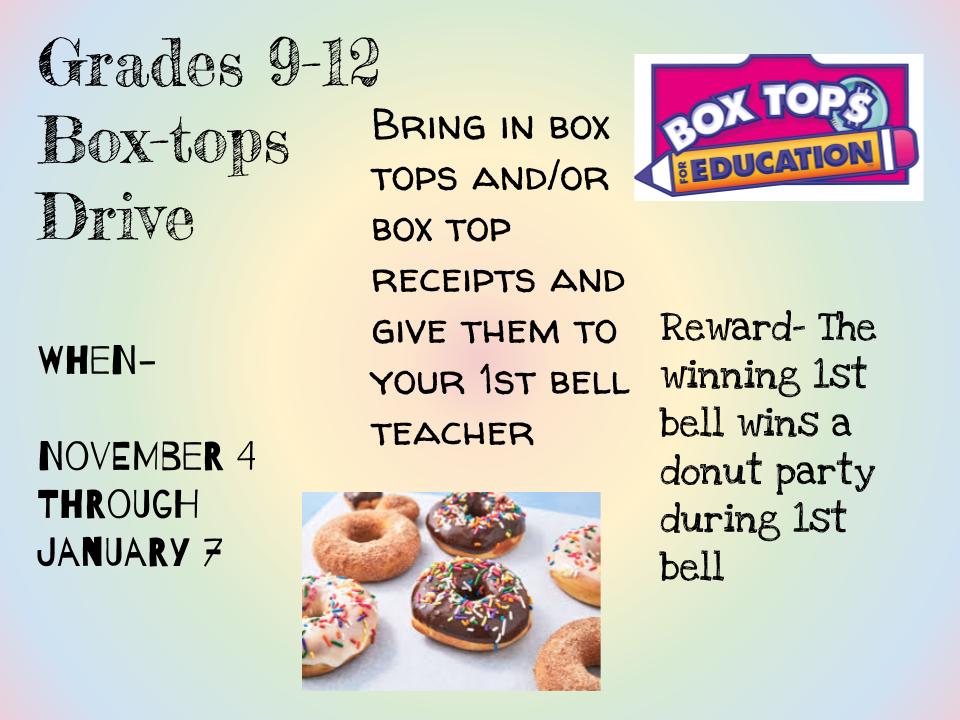 Box Tops Drive for THS